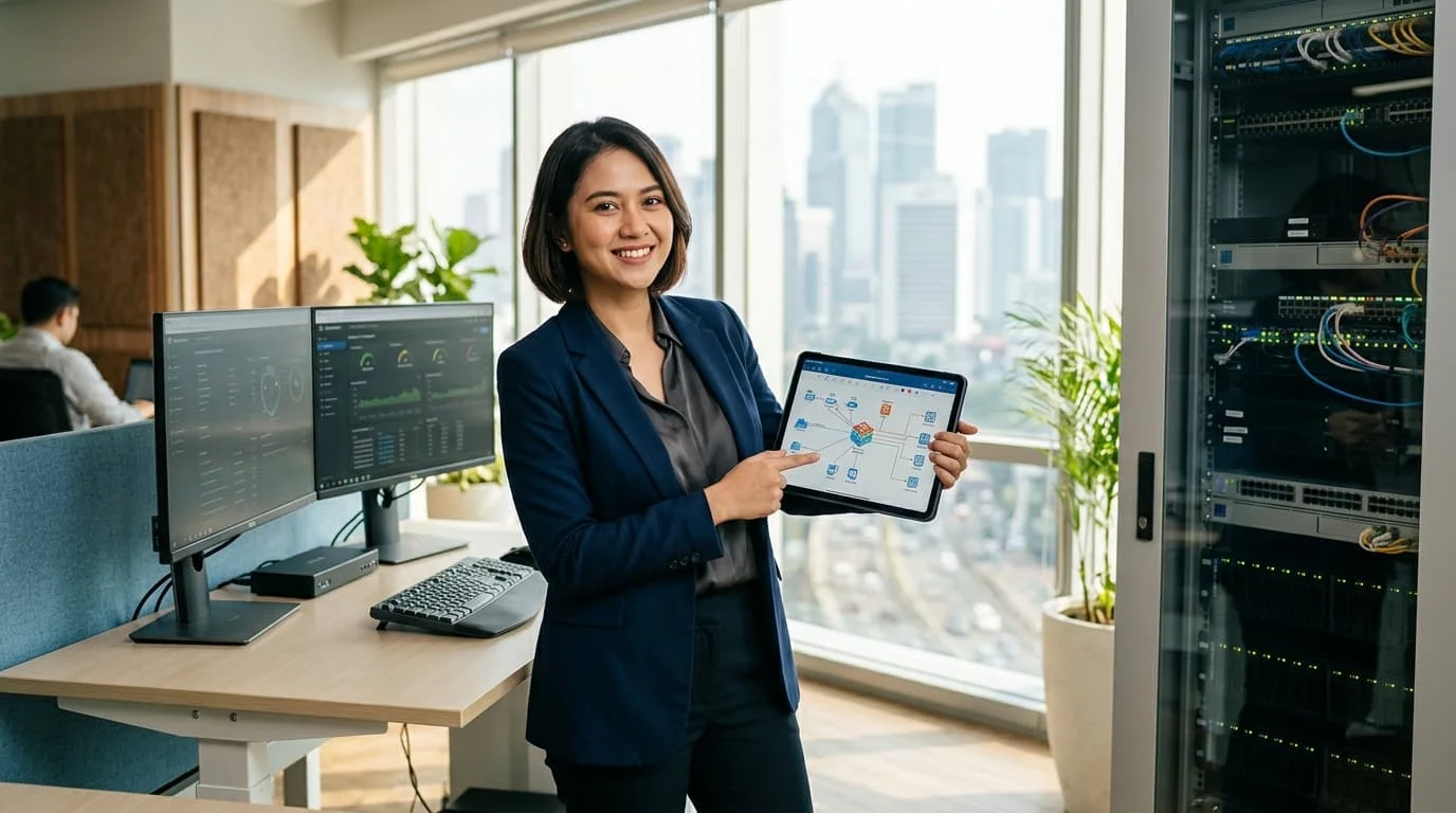 Konsultan Vendor IT dan Pengadaan Hardware Korporat CV TEKNISIKU Konsultan Vendor IT Korporat CV TEKNISIKU Memeriksa Jaringan Server dan Infrastruktur Komputer