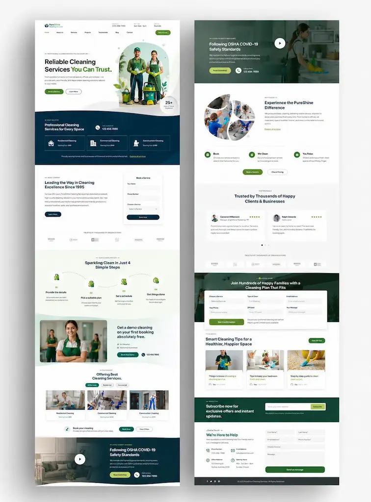 Jasa Cleaning Service Profesional - Desain Website CV TEKNISIKU
