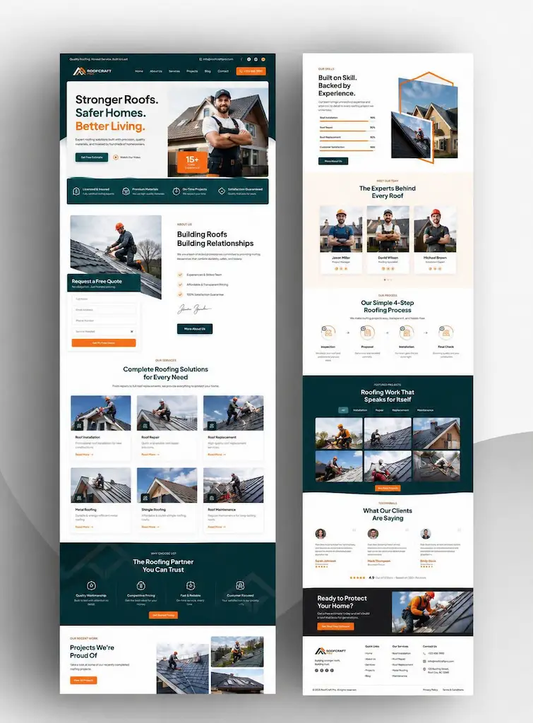 Perusahaan Konstruksi & Kontraktor Sipil - Desain Website CV TEKNISIKU