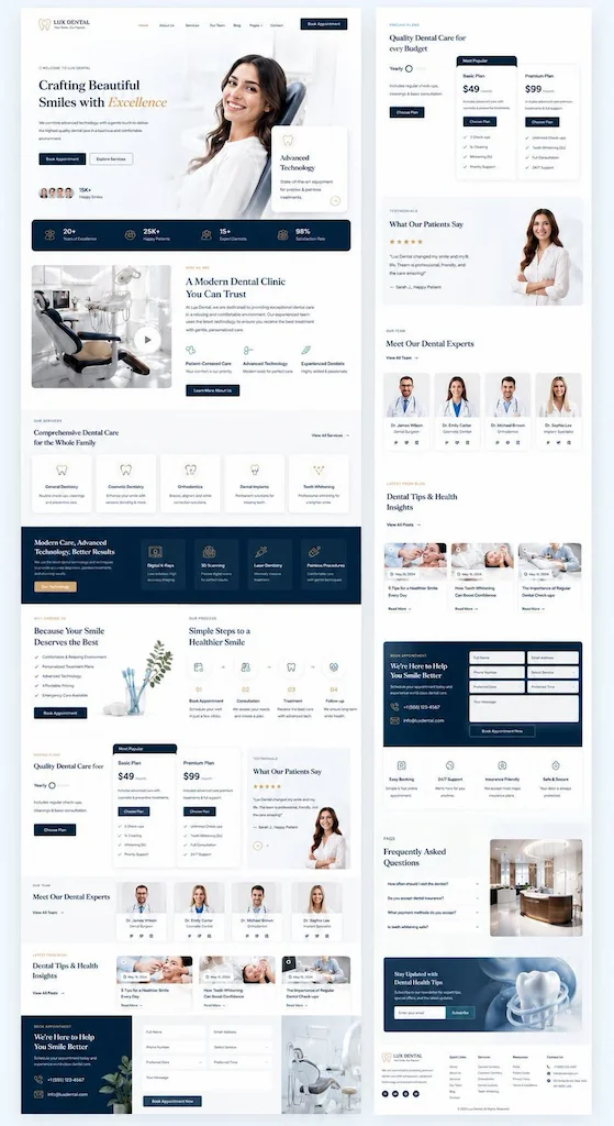 Klinik Gigi & Dental Care - Desain Website CV TEKNISIKU