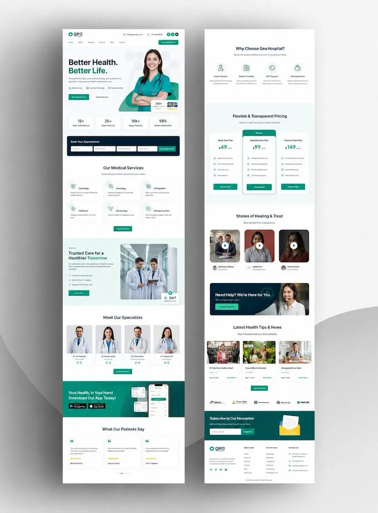 Portal Booking Dokter & Layanan Kesehatan - Desain Website CV TEKNISIKU