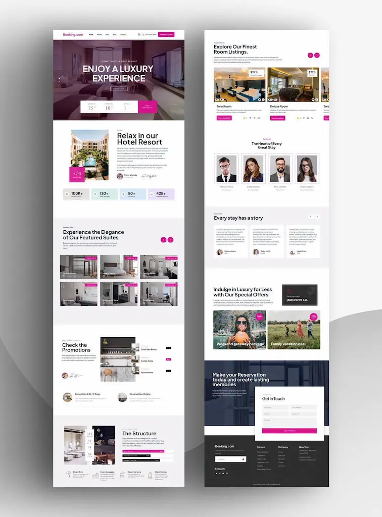 Portal Reservasi Hotel, Resort & Villa - Desain Website CV TEKNISIKU