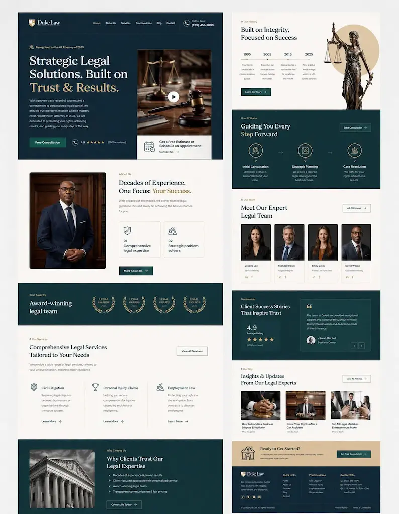 Kantor Hukum, Advokat & Legal Advisory - Desain Website CV TEKNISIKU