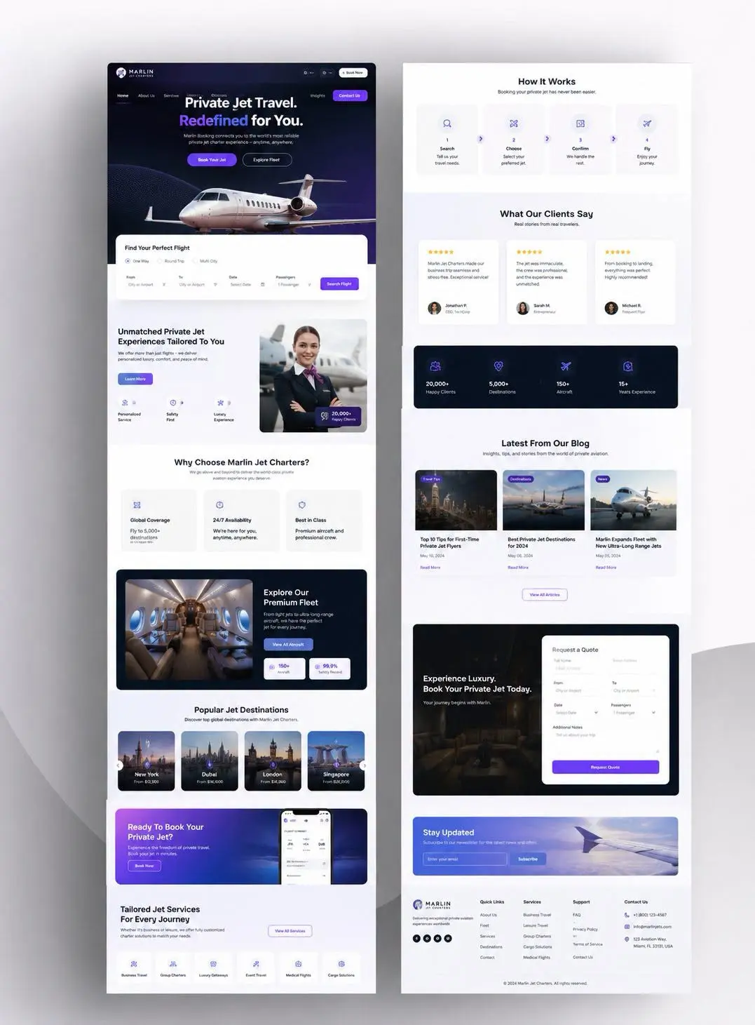 Rental Jet Pribadi & Mobil Mewah - Desain Website CV TEKNISIKU