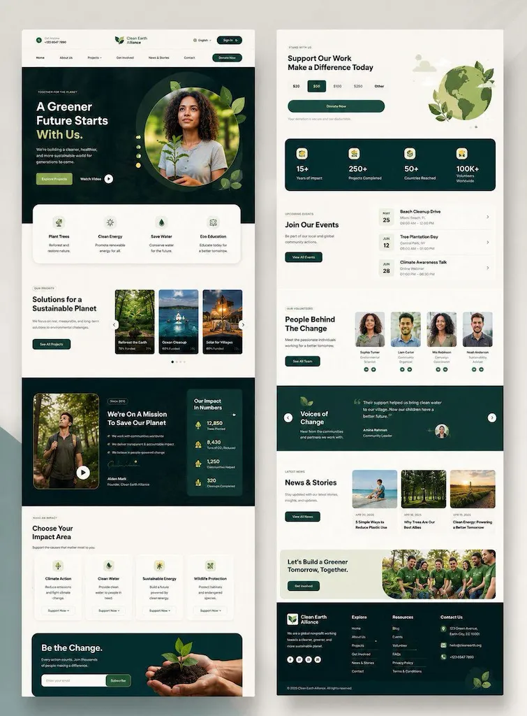 Portal Informasi Lembaga Lingkungan & Kehutanan - Desain Website CV TEKNISIKU