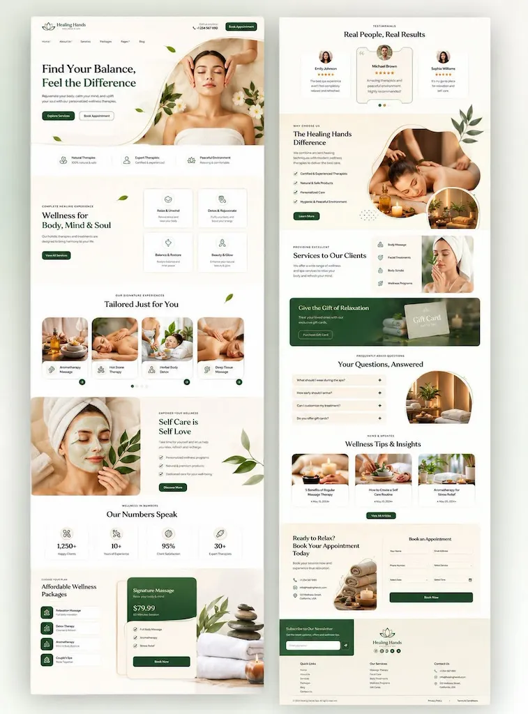Spa, Relaksasi & Klinik Kecantikan - Desain Website CV TEKNISIKU