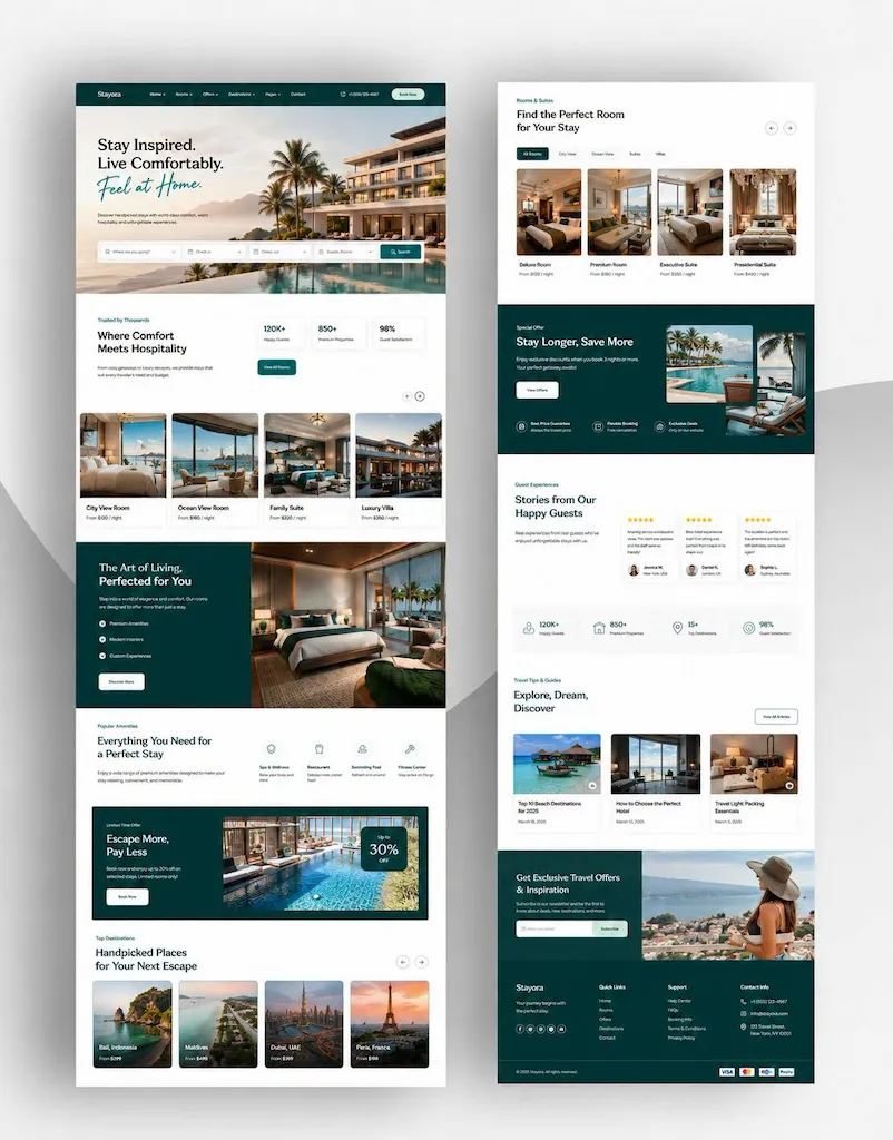 Booking Villa & Resort Mewah 2026 - Desain Website CV TEKNISIKU